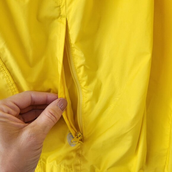 T by Talbots Yellow Windbreaker Hooded Rain Jacket Activewear Lightweight M - Picture 5 of 9